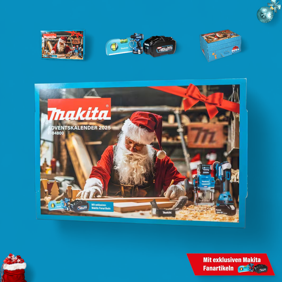 Adventskalender für Männer mit Makita Werkzeug - 24 Türchen voller Qualitätswerkzeug