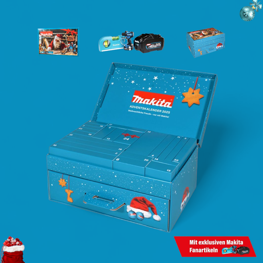 Makita Werkzeug Adventskalender mit hochwertigen Bits, Bohrern und Zubehör für Männer