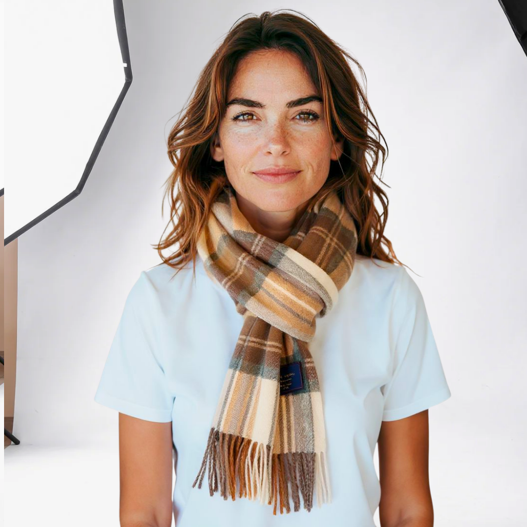 Karo-Schal aus 100% Baumwolle – Warm & Stilvoll